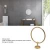 RXMORI Round Towel Ring, Wall-Mounted, Antique-Style Brass and Stainless Steel view 2