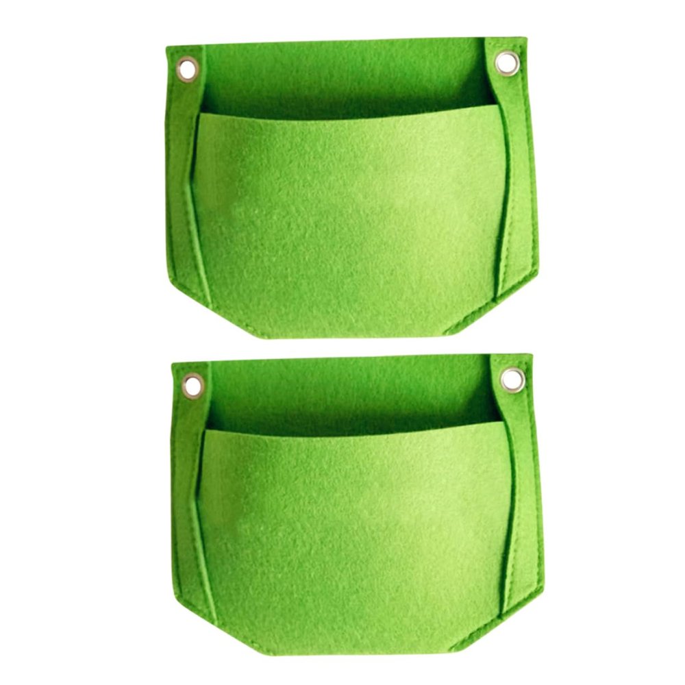BESPORTBLE 2-Piece Felt Wall-Hanging Plant Bags, Green