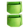 BESPORTBLE 2-Piece Felt Wall-Hanging Plant Bags, Green view 1