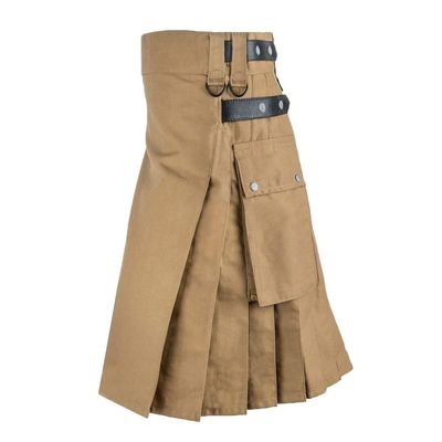 Men's Gothic Scottish Kilt, Classic Pleated Punk Skirt, 5XL