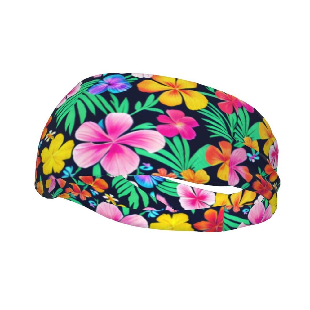 Floral Sports Headband for Men and Women
