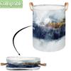 Modern Mountain Art Folding Laundry Basket, 21.8 L view 3