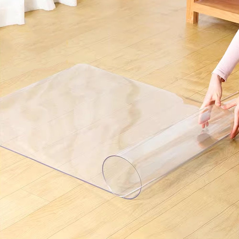 Transparent PVC Chair Mat for Hard Floors, 2 mm Thick, 50 x 50 cm
