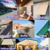 Waterproof Sun Shade Sail 5 x 6 m, PU-Coated PES Polyester, UV Protection, Dark Green view 2