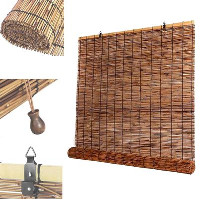 CJBWJM Bamboo Roller Blind for Windows and Doors, 110 x 155 cm