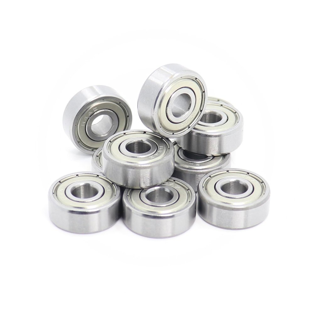 NIBOTT R4ZZ/R4AZZ/R6ZZ/R8ZZ ABEC-1 10-Piece Double-Shielded Inch Miniature Ball Bearings, R4Z/R4AZ/R6Z/R8Z (R8ZZ-A1-10PCS)