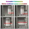Corner Bathroom Mirror with Mount, 360° Rotating, Black, 40 x 80 cm view 3
