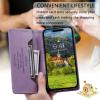 Beajew 2024 Upgraded Flip Case for Oppo A7/A5S/A12, Vintage Slim Leather Case, Purple view 2