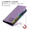 Beajew 2024 Upgraded Flip Case for Oppo A7/A5S/A12, Vintage Slim Leather Case, Purple view 4