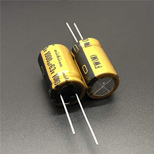 5-Pack 63V 1000µF FW Series 16 × 25 mm Hi-Fi Audio Capacitors