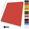 MENGH Rectangular Waterproof Sun Shade Sail, Red, 1.8 x 1.8 m view 1