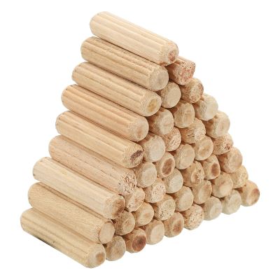 PATIKIL 120-Piece 6 x 25 mm Fluted Wood Dowel Set
