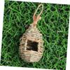 Sosoport Hanging Bird Nest House, Natural Woven Grass, Lightweight and Durable, with Different Entrance Hole Sizes view 2