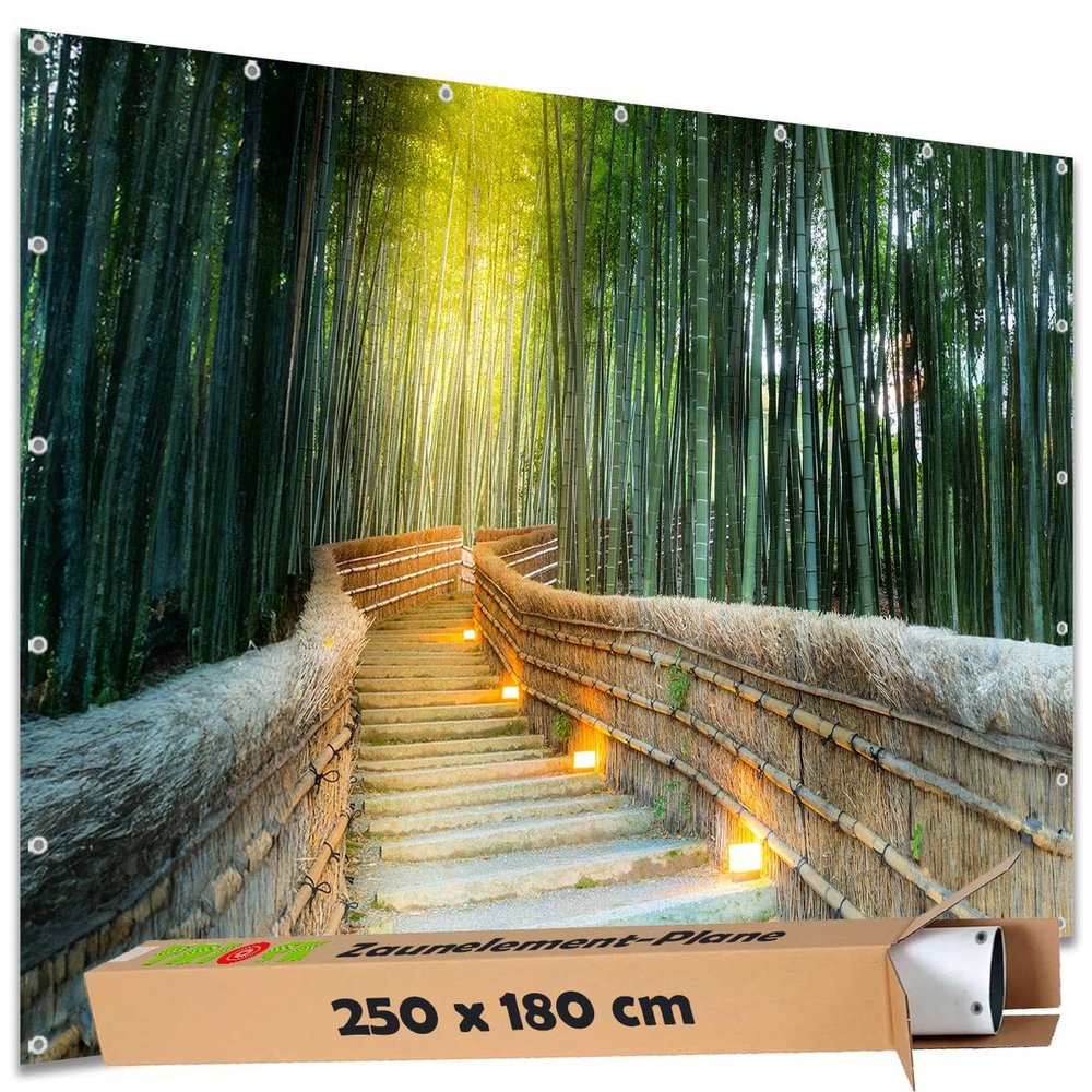 TRIOSK Bamboo Forest Garden Privacy Screen, 250 x 180 cm
