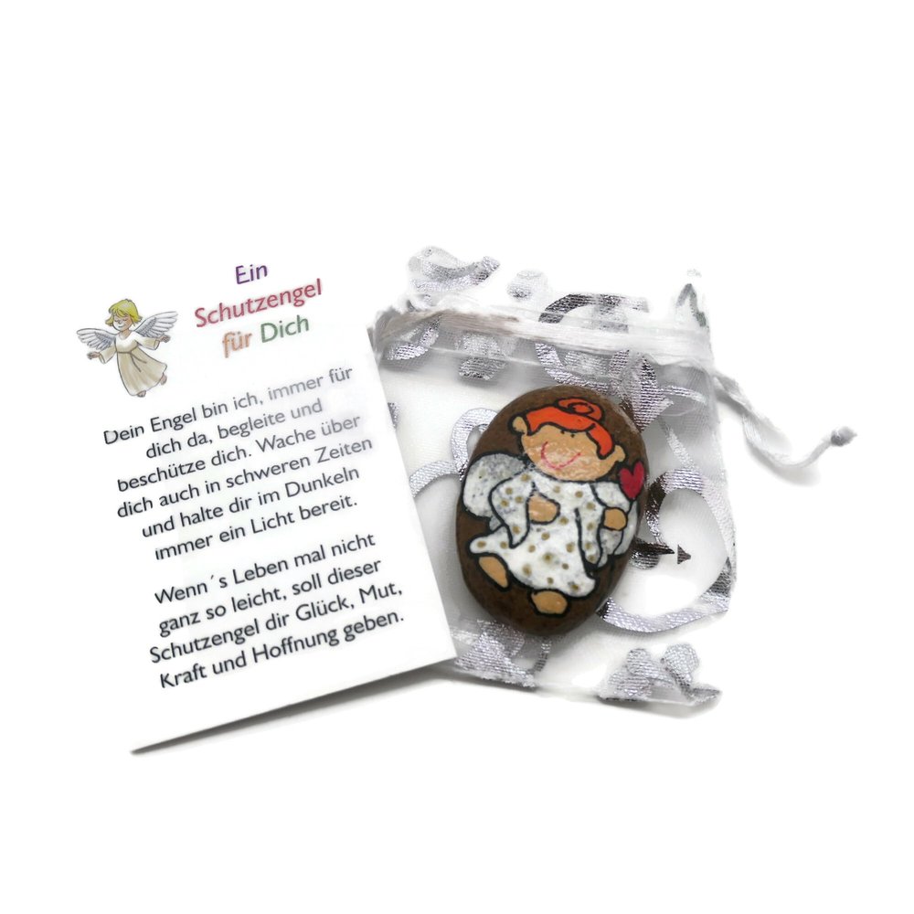 Andy's Steinwelt Guardian Angel Gift for Exams, Palm Stone