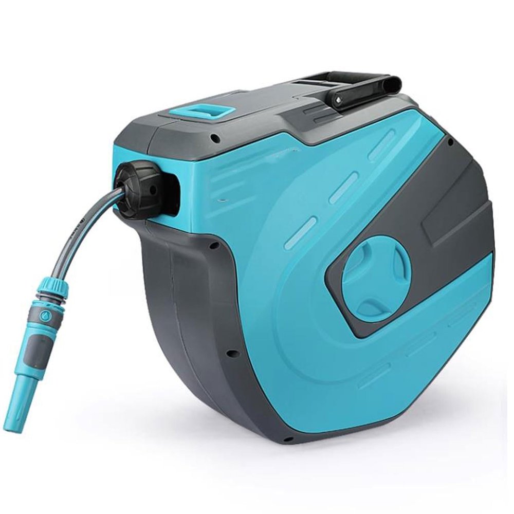 Retractable Garden Hose Reel, 1/2 in. x 50 ft., Wall-Mounted, Automatic Rewind