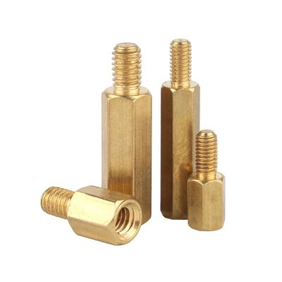 MOOPW Brass Hex Standoff Screws, Single-Ended, Internal Thread