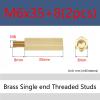 MOOPW Brass Hex Standoff Screws, Single-Ended, Internal Thread view 2
