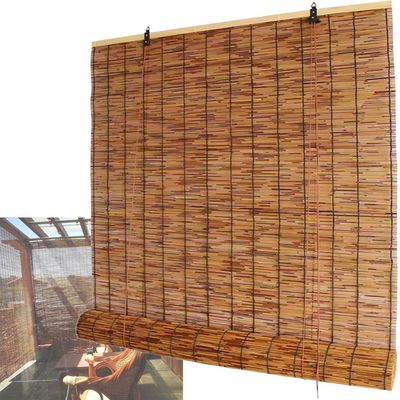 CJBWJM Bamboo Roller Blind, Side-Pull, 60 × 120 cm