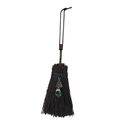 GOOHOCHY Mini Witch Broom Halloween Ornament Craft Broom Mini Broom Decoration Twig Broom Ornament for Halloween Parties and Dollhouses