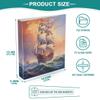 JUMBEAR 3-Ring Binder for Letter Size (11 x 8.5 in), Paper, Round-Ring Organizer with Clipboard, for School and Office, Sailboat at Sunset view 3