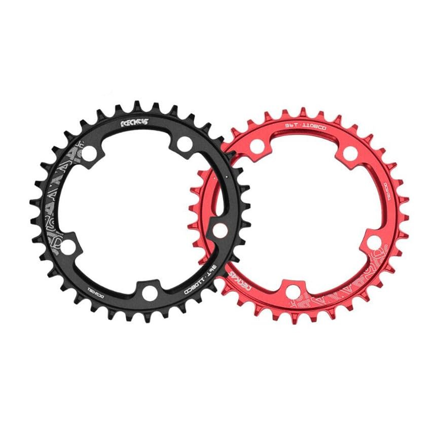 Inovey Mountain Bike Chainring 36T–50T Aluminum Alloy, 110 BCD, Black, 50T
