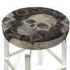 ZHONGSK Round Bar Stool Cushion Cover with Skull Design view 3