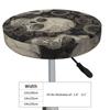 ZHONGSK Round Bar Stool Cushion Cover with Skull Design view 4