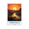 LNUYITR Twin Falls Idaho Vintage Travel Poster, 20 x 30 cm view 1