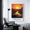 LNUYITR Twin Falls Idaho Vintage Travel Poster, 20 x 30 cm view 3