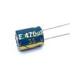 FUERLI 10-Pack Aluminum Electrolytic Capacitors, Low ESR/Impedance, High Frequency, 35 V, 470 µF, 8 x 12 mm view 1