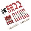 UNARAY Metal Chassis Link Rod, Shock and Driveshaft Set for WPL C14/C24/C24-1/C54 1/16 RC Cars, Red view 1