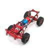 UNARAY Metal Chassis Link Rod, Shock and Driveshaft Set for WPL C14/C24/C24-1/C54 1/16 RC Cars, Red view 2