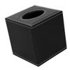 Modern PU Leather Tissue Box, Black view 1