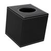 Modern PU Leather Tissue Box, Black view 2