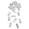 INOOMP 20 Sets Galvanized Carbon Steel and Stainless Steel Hollow Wall Anchors view 1