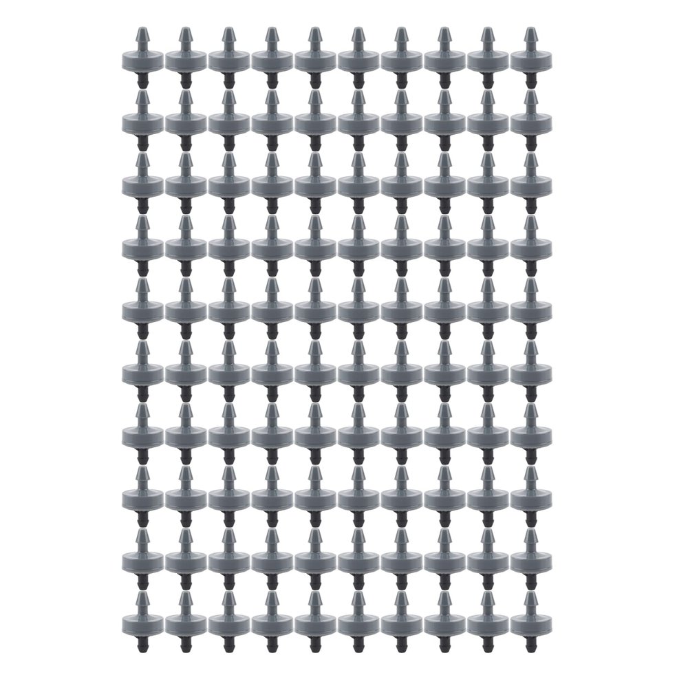 plplaaoo Irrigation Connector Kit, 100-Pack Pressure-Compensating 4 L Drip Emitters with Hose Elbow Connectors