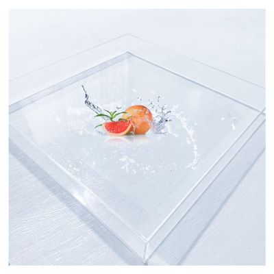 Photography Display Tray, 5 mm Thick, Shallow-Water Tank, Acrylic Prop Case, Clear, 50 x 40 x 5 cm