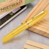 Jinhao 9019 Dadao Series #8 Heartbeat Fountain Pen, Medium Nib, Yellow Jade Acrylic, Gold Clip view 2