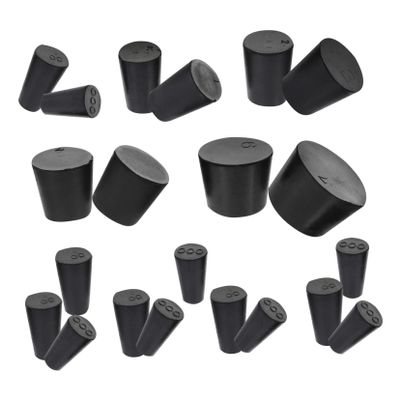 BUGUUYO 27-Piece Rubber Stopper Set for Conical Laboratory Stoppers
