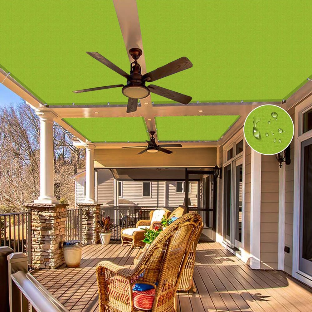 NAKAGSHI Waterproof Sun Shade Sail 5.5 x 5.5 m, Green