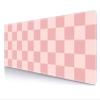 SXCKANG Pink Desk Mat, Checkered Pattern, 800 x 300 mm view 1