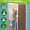 Magnetic Fly Screen Door Curtain, 240 x 215 cm, White, No-Drill Adhesive Mounting view 2