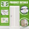 Magnetic Fly Screen Door Curtain, 240 x 215 cm, White, No-Drill Adhesive Mounting view 4