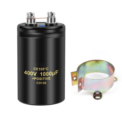 FUERLI 400 V 1000 µF Bolt-Type Electrolytic Capacitor, 50 × 80 mm, CD136, with Bracket