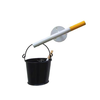 Outdoor Wall-Mounted Ashtray with Storage Bucket