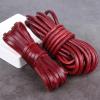 2 m Red Retro Cow Leather Cord, Flat/Round, for DIY Bracelet Making (Flat 8 x 2 mm) view 2