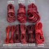 2 m Red Retro Cow Leather Cord, Flat/Round, for DIY Bracelet Making (Flat 8 x 2 mm) view 4