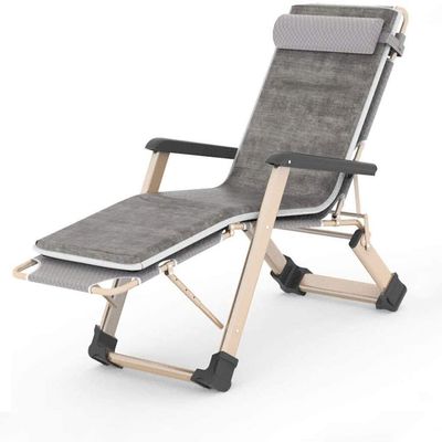 Folding Zero-Gravity Sun Lounger with Double Oxford Fabric