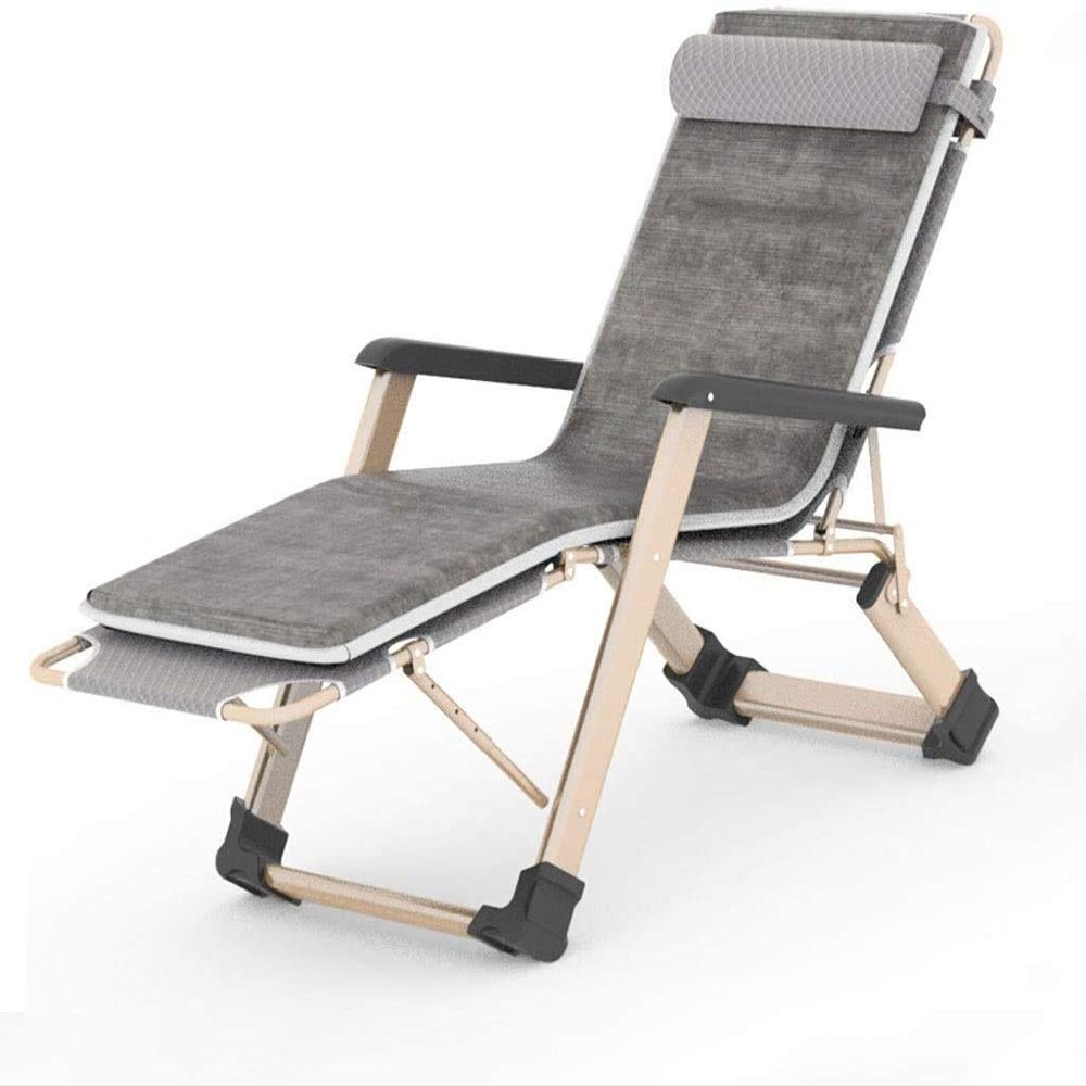 Folding Zero-Gravity Sun Lounger with Double Oxford Fabric